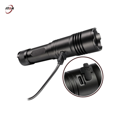 Super Bright 1200M Thrower LEP 9W ard Anodized 2000 Lumens Tactical Rechargeable LED Flashlight